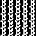 Seamless pattern of text B cartoon Royalty Free Stock Photo