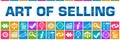 Art Of Selling Colorful Box Grid Business Symbols