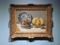 Art collection Inside Calouste Gulbenkian museum in Lisbon - painting by Claude Monet named Still Life with Melon