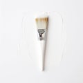 The Art of Simplicity: A single paintbrush emerges from an elegant brush stroke, reflecting the beauty of minimalism on