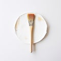 The Art of Simplicity: A single paintbrush emerges from an elegant brush stroke, reflecting the beauty of minimalism on