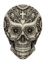 Art skull day of the dead. Royalty Free Stock Photo