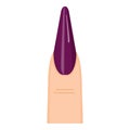 Art spa manicure icon cartoon vector. Female nail