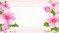 Art spring flowers frame abstract nature background Royalty Free Stock Photo