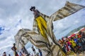 The art of stilt-walking at the Queen`s Park Savannah in Port-of-Spain