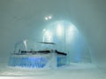 Art Suite, individually themed and hand carved by an artist in the Ice Hotel 365 in Jukkasjarvi in Sweden