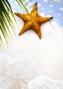 Art Summer Beach background; Tropical sea vacation Royalty Free Stock Photo