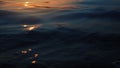 Sunset over the water; evening beach