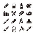 Art supply icon Royalty Free Stock Photo