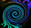 Art swirl rainbow splash color paint abstract background. Royalty Free Stock Photo