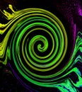 Art swirl rainbow splash color paint abstract background. Royalty Free Stock Photo