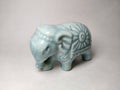 A small cute elephant idol on a table