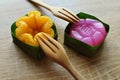 The art of Thai desserts have been passed down through the generations.Thai sweetsÃÂ, have unique, colorful appearance and distinc