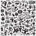 Art tools - icon set , vector design elements Royalty Free Stock Photo
