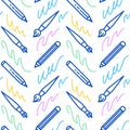 Art tools icons pattern Royalty Free Stock Photo