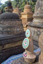 Art Torma the dough and butter sculptures that are made for religious purpose at Mahabodhi Temple Royalty Free Stock Photo