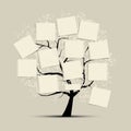 Art tree with papers for your text