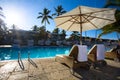 Art tropical resort hotel pool Royalty Free Stock Photo