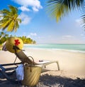 Art Vacation on summer Beach Royalty Free Stock Photo