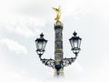 Art view of the golden angel of the Berlin Victory Column Royalty Free Stock Photo