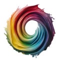 Art of vortex rainbow liquid. AI-Generated.