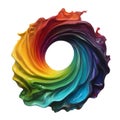 Art of vortex rainbow liquid. AI-Generated.