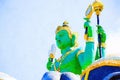 Watercolor of green indra statue