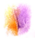 Art watercolor ink paint blob watercolour splash orange, purple Royalty Free Stock Photo