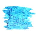 Art watercolor ink paint blue blob watercolour Royalty Free Stock Photo