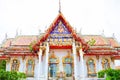 Watercolor of Preng temple at Samut prakan at thailand