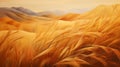 Art Of Wheat In The Landscape: Realistic Fine Art Print For Sale