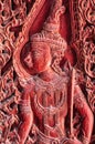 The art for wood carving of thai belief Royalty Free Stock Photo