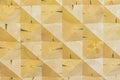 Art wooden background. Abstract decorative ecological unpainted light wood backdrop, geomethrical mosaik pattern Royalty Free Stock Photo