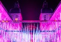 Art works of the Festival of Lights in Lyon Royalty Free Stock Photo