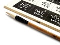 Art of writing chinese calligraphy Royalty Free Stock Photo