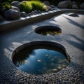 Art of Zen: A Conceptual Pond, Harmony in Design Serenity in Balance Royalty Free Stock Photo