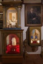 Arta, Spain - 10 July, 2023: Religious articles on display in the Santuari de Sant Salvador, Arta, Mallorca