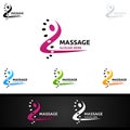 Massage, back pain and osteopathy Logo Design