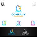 Massage, back pain and osteopathy Logo Design