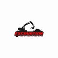 Excavator and backhoe logo vector template Royalty Free Stock Photo