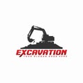 Excavator and backhoe logo vector template Royalty Free Stock Photo