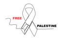 A ribbon defending Palestine Royalty Free Stock Photo