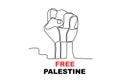 A clenched fist in defense of Palestine