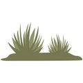 2d Illustration of Drybrush Desert Plants Royalty Free Stock Photo