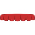 2d illustration of red scalloped valance curtain for window decoration Royalty Free Stock Photo