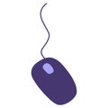 2D illustration of pastel purple computer mouse Royalty Free Stock Photo