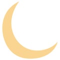 2d illustration golden crescent moon Islamic Ramadan symbol Royalty Free Stock Photo