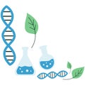 2d illustration dna helix science biology experiment Royalty Free Stock Photo
