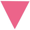 2d illustration inverted pink triangle flat design Royalty Free Stock Photo