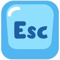 2d illustration blue Escape keyboard button icon Royalty Free Stock Photo